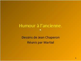 Humour a l'ancienne